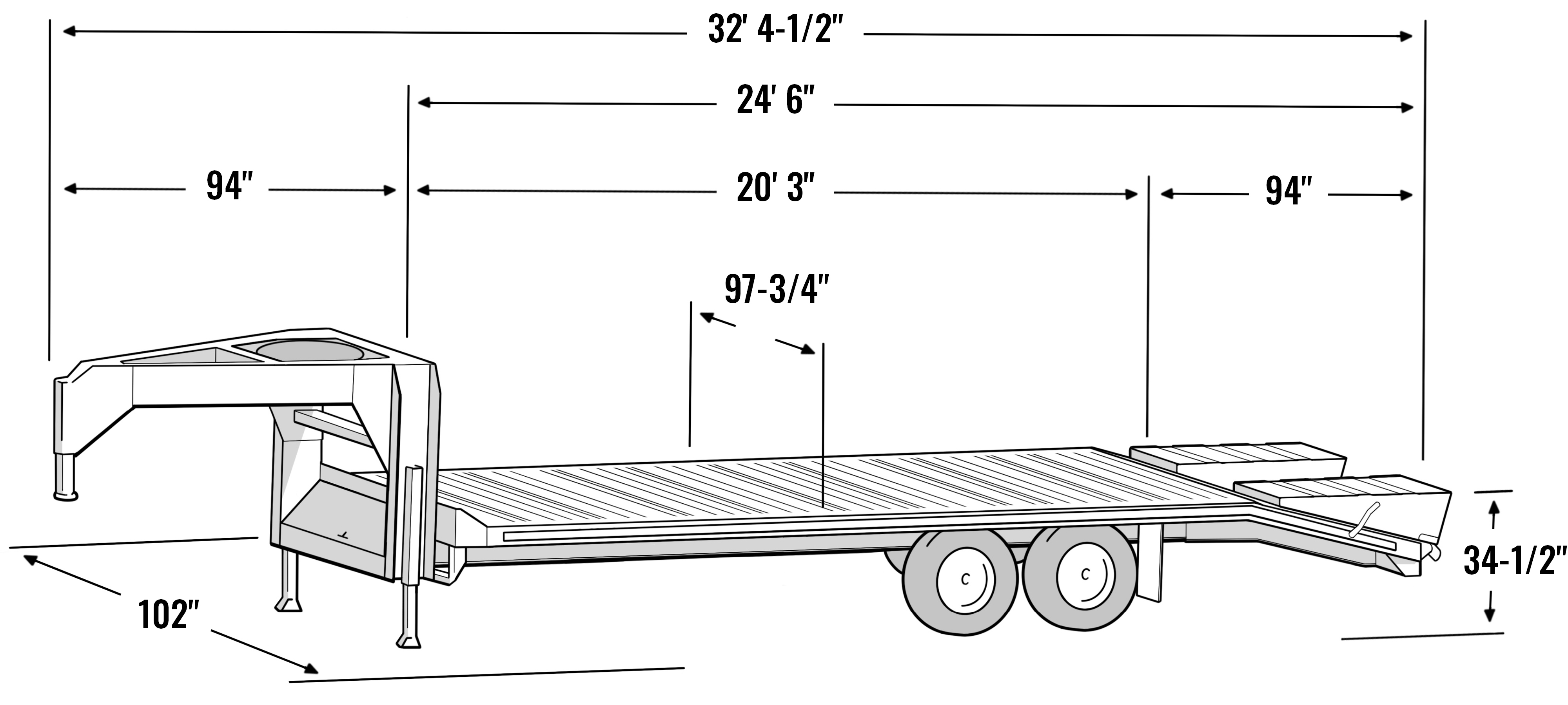 15.9K Gooseneck Equipment Trailers MH EBY